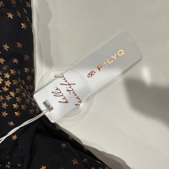 PilyQ Gold Star Metallic Farrah Swimsuit - Size S‎ - New With Tags. - Picture 12 of 15